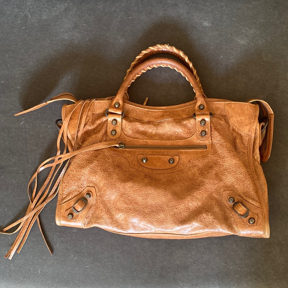 Balenciaga City Cognac Leather Shoulder Bag